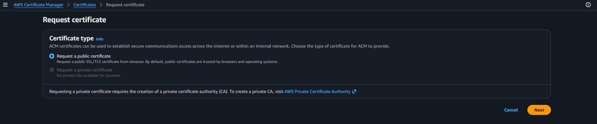 ACM — Select public certificate type