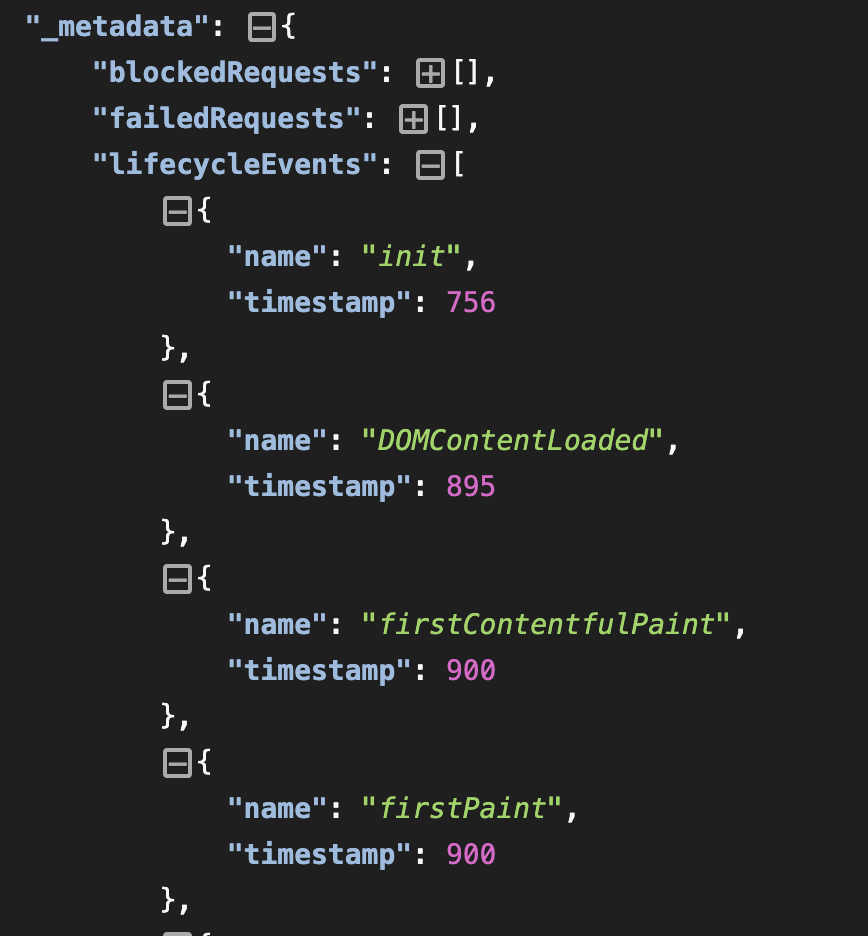 HAR metadata in viewer