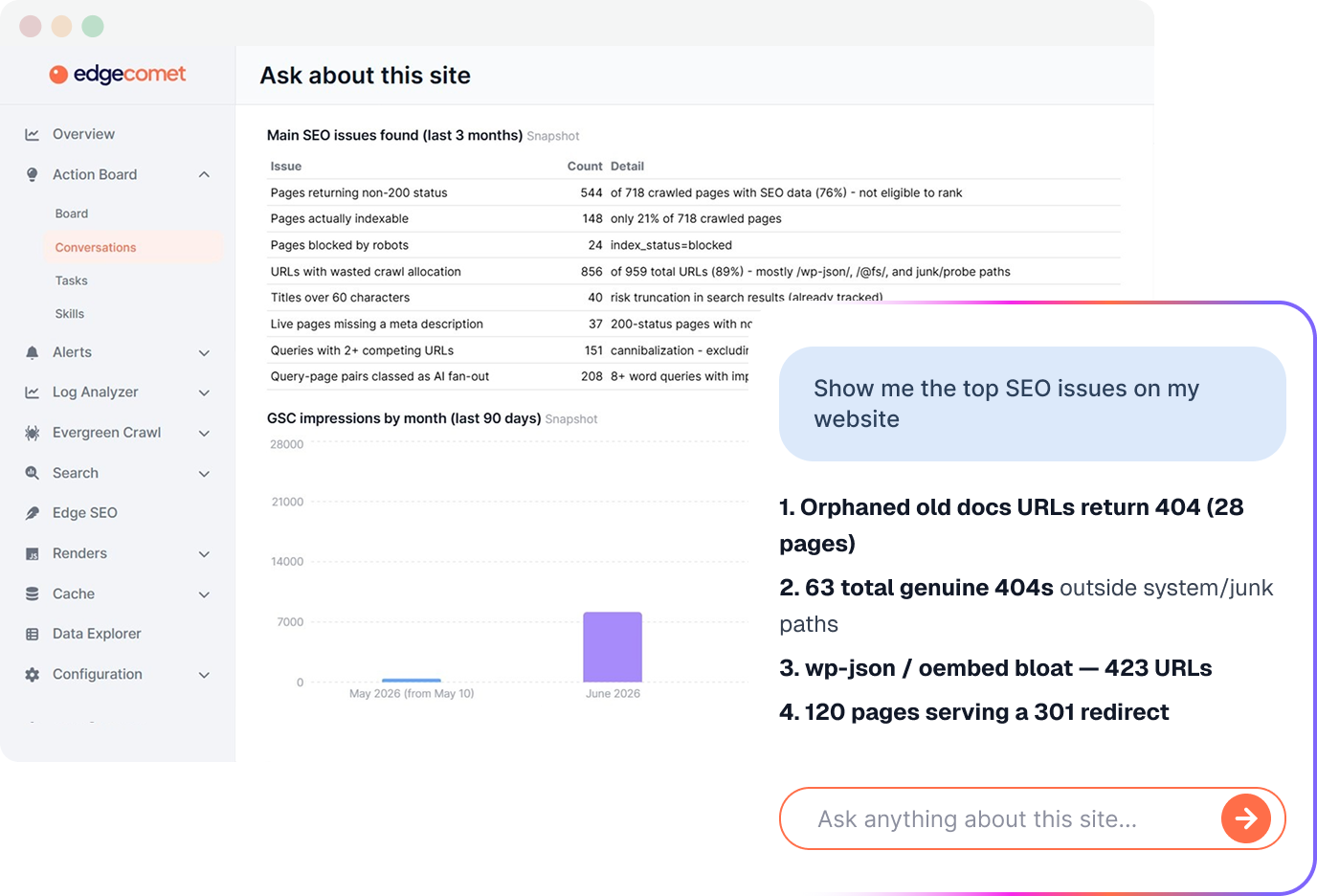 AI Action Board for agentic SEO: turn issues into actions