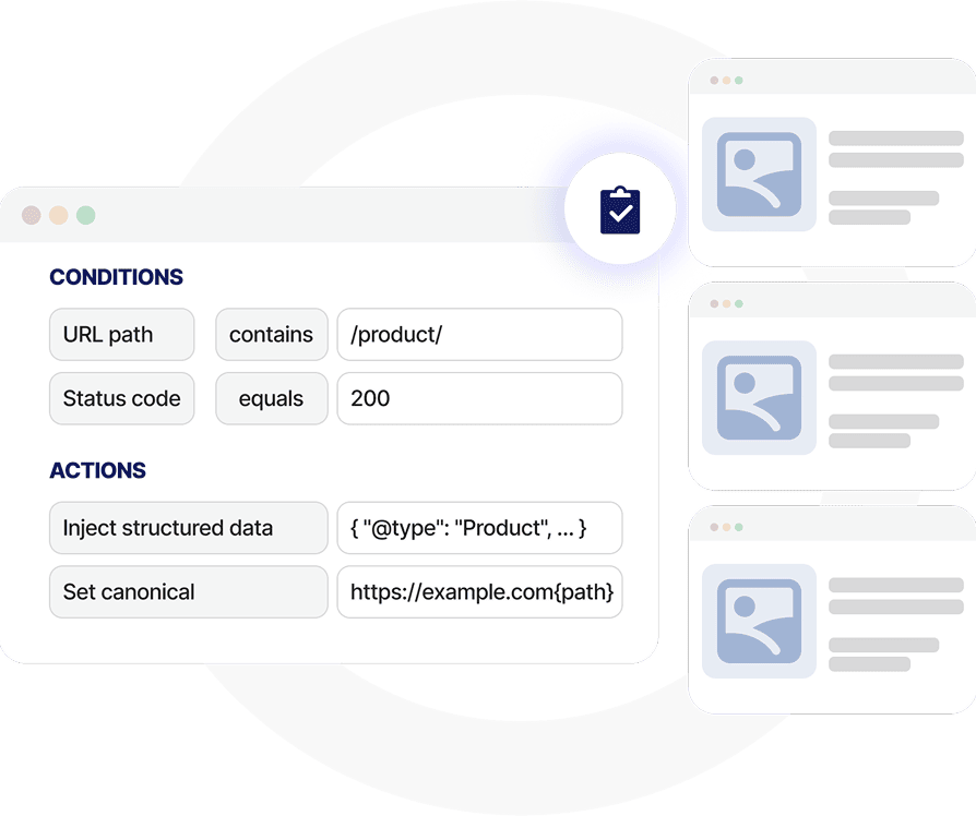 Apply changes at scale, not page by page